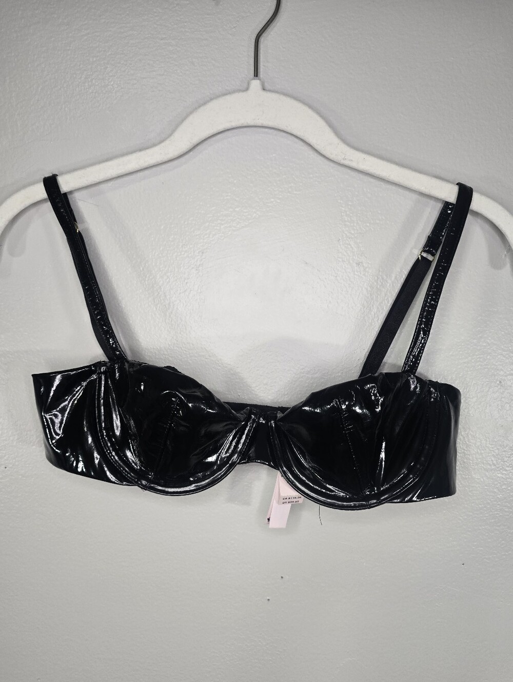 Victoria's Secret Very Sexy Faux Patent Leather Underwire Balconette Bra- XS